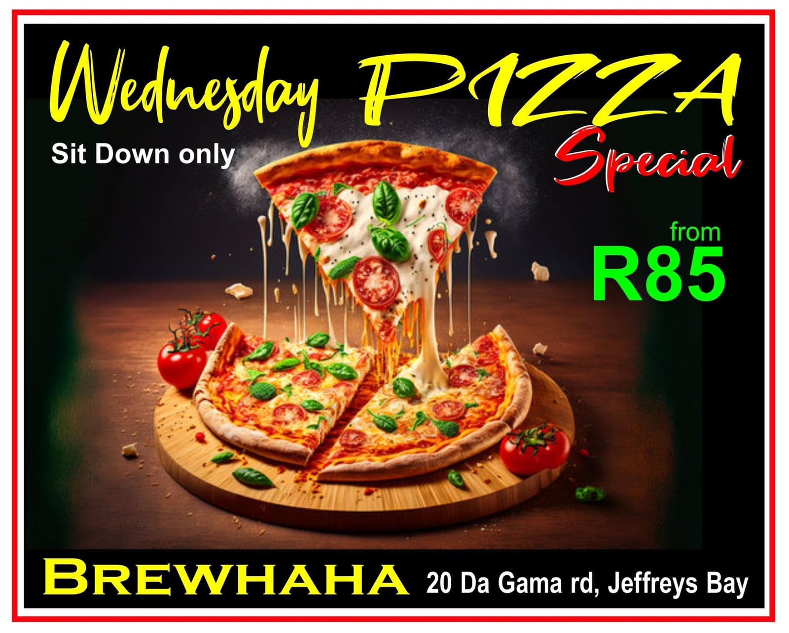 Brewhaha Wednesday Pizza Special