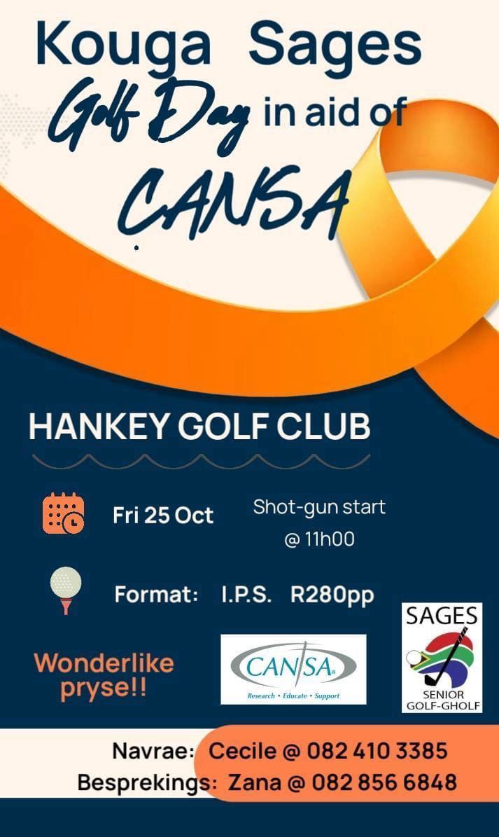 Kouga Sages Golf Day in aid of CANSA