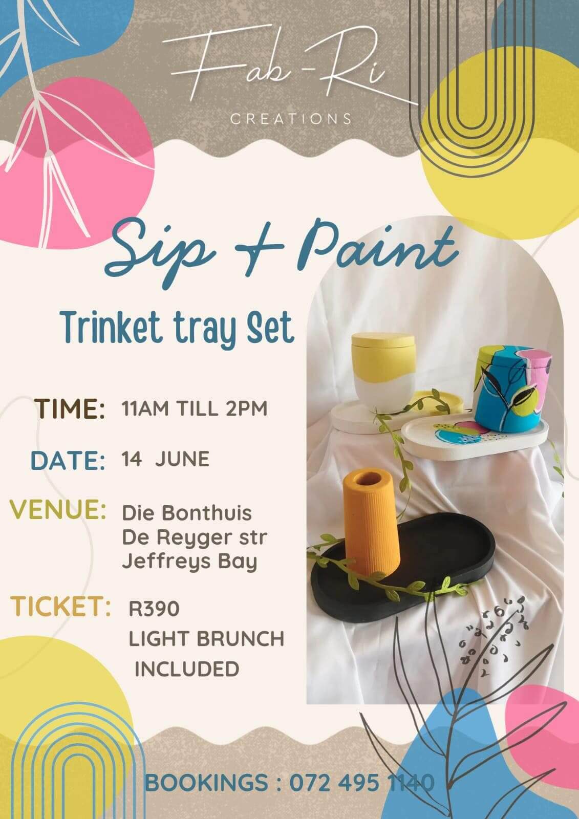 Sip & Paint - Trinket tray Set